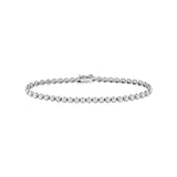 14K Gold 2.20 Carat Natural Bezel Set Diamond Tennis Bracelet
