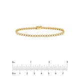 14K Gold 2.20 Carat Natural Bezel Set Diamond Tennis Bracelet