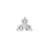14K Gold 4.2MM Trio Diamond Stud Earrings