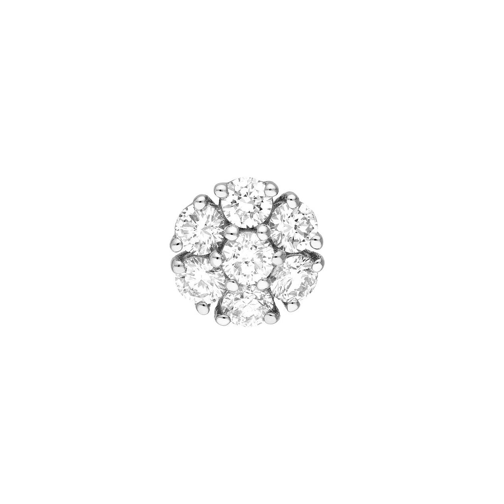 14K Gold 1.00 Carat Natural Diamond Cluster Stud Earrings
