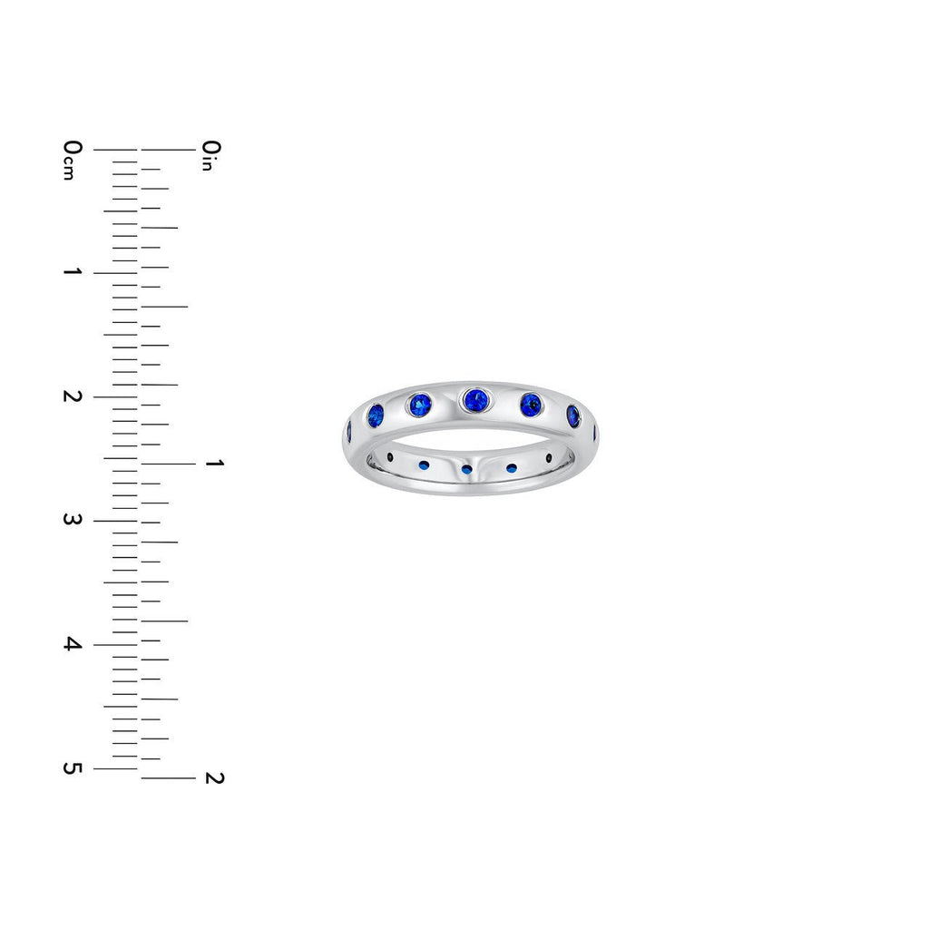14K Gold Straight Sapphire Eternity Band