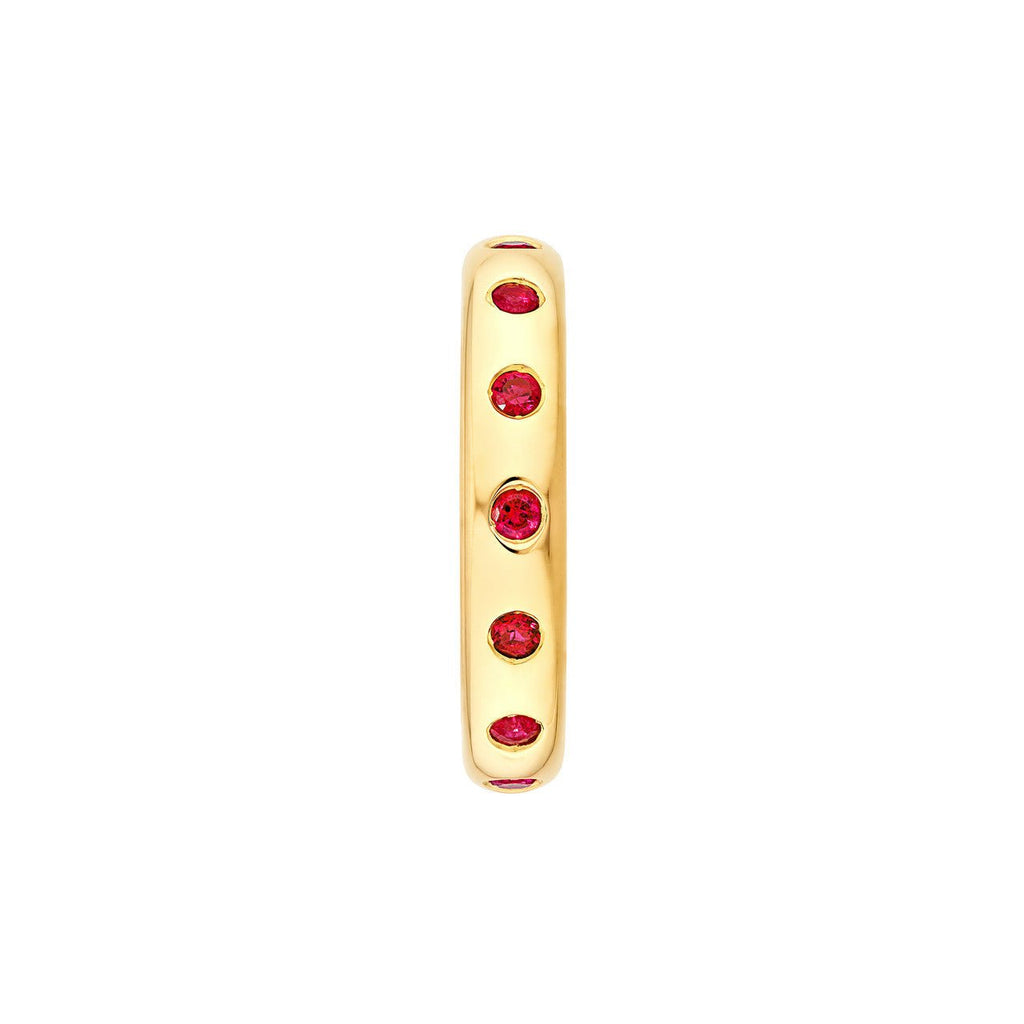 14K Gold Straight Ruby Eternity Band