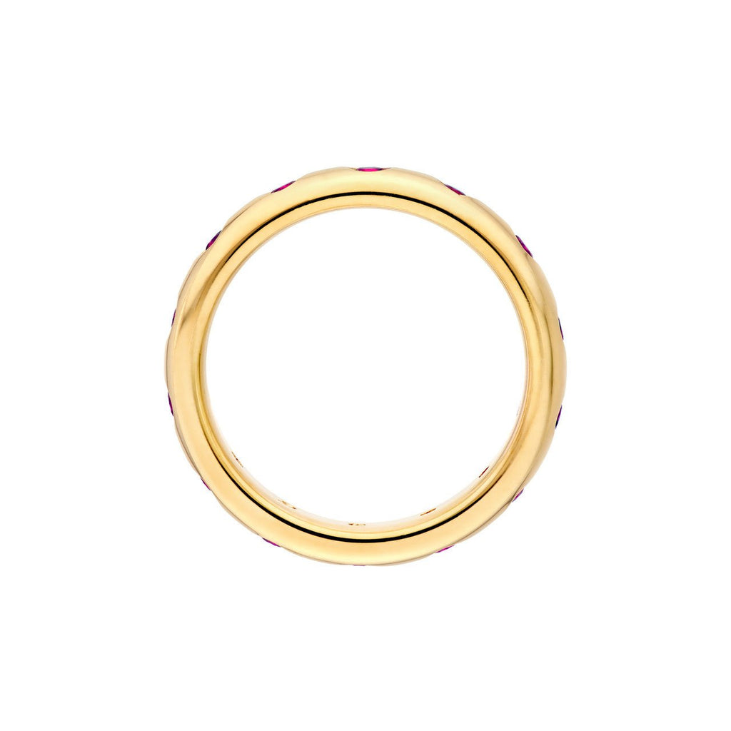14K Gold Straight Ruby Eternity Band