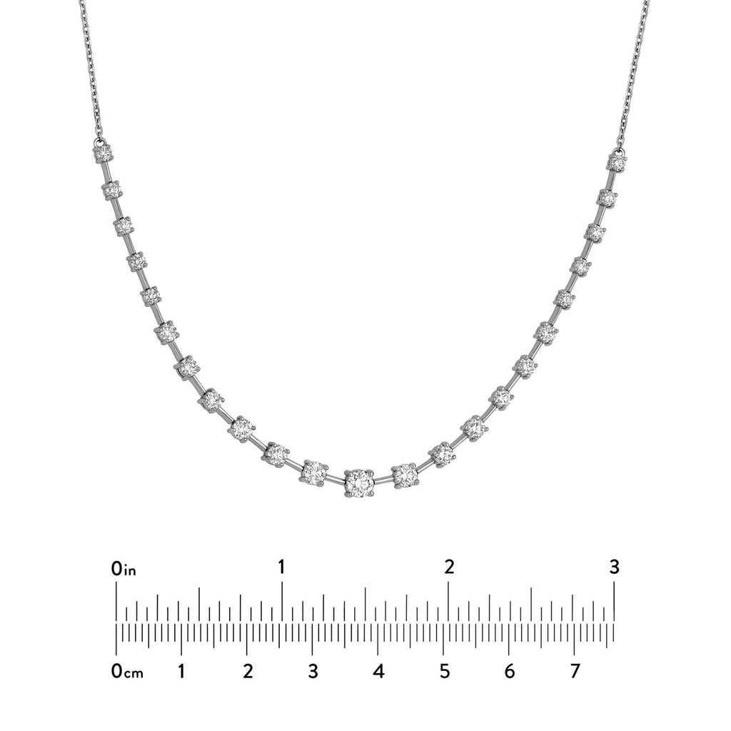 14K Gold Graduating Diamond Necklace