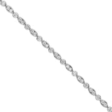 14K Gold Round and Marquise Shape Diamond Bezel Bracelet