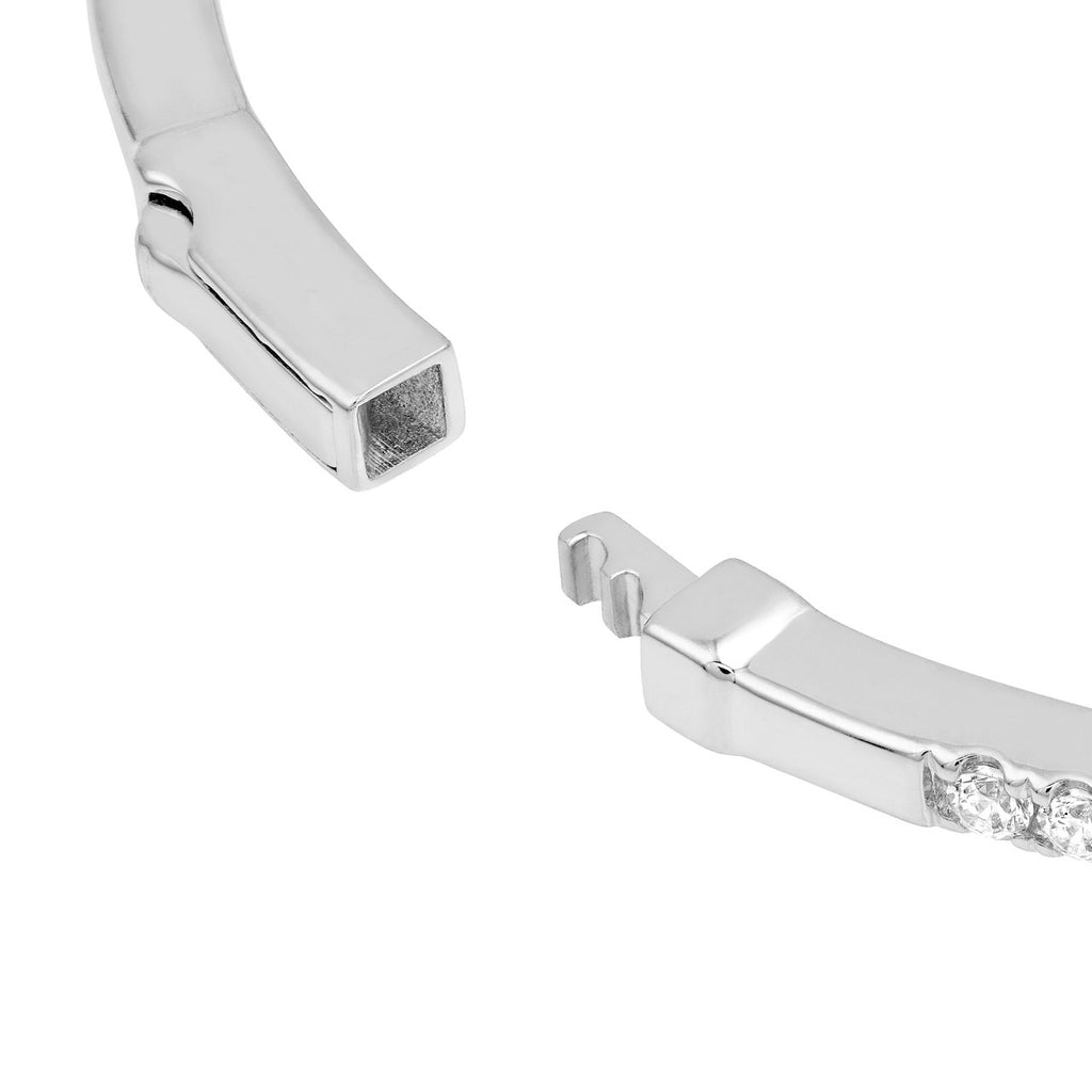 14K Gold 0.85 Carat Diamond Prong Set Bangle Bracelet