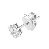 14K Gold 2.5MM Diamond Flower Cluster Stud Earrings