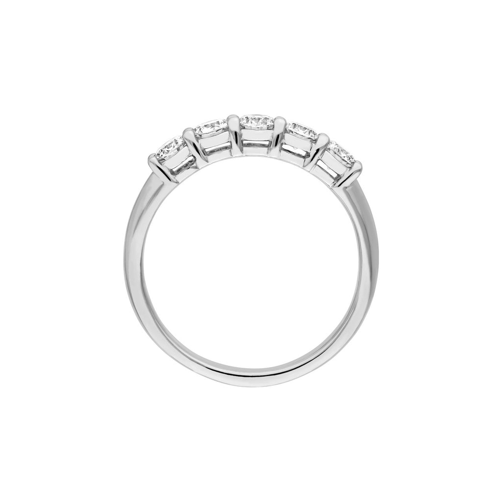 14K Gold 5 Stone Diamond Band