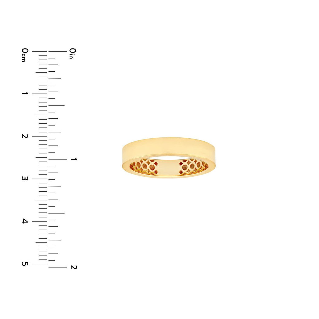 14K Gold 4MM Flat Gold Band