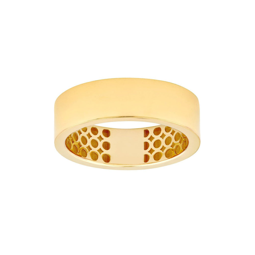 14K Gold Flat Gold Band