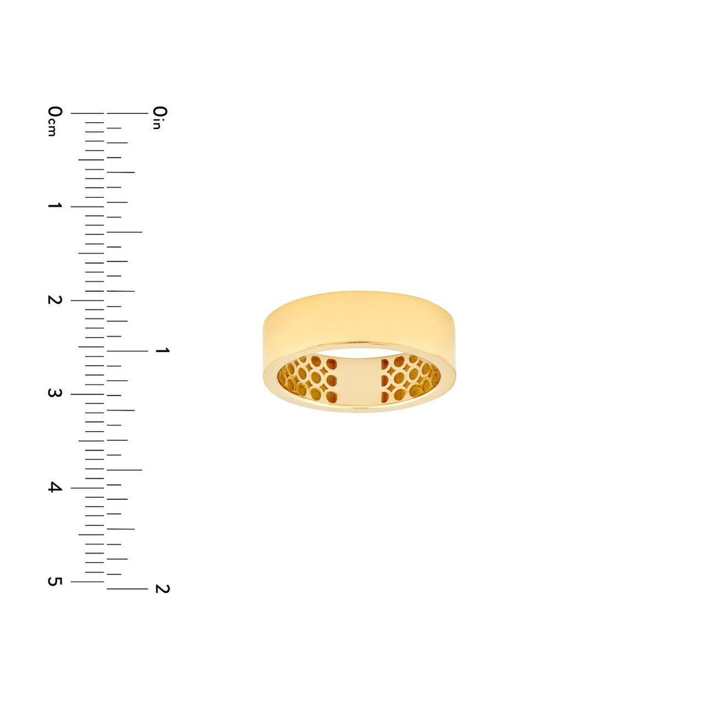 14K Gold Flat Gold Band