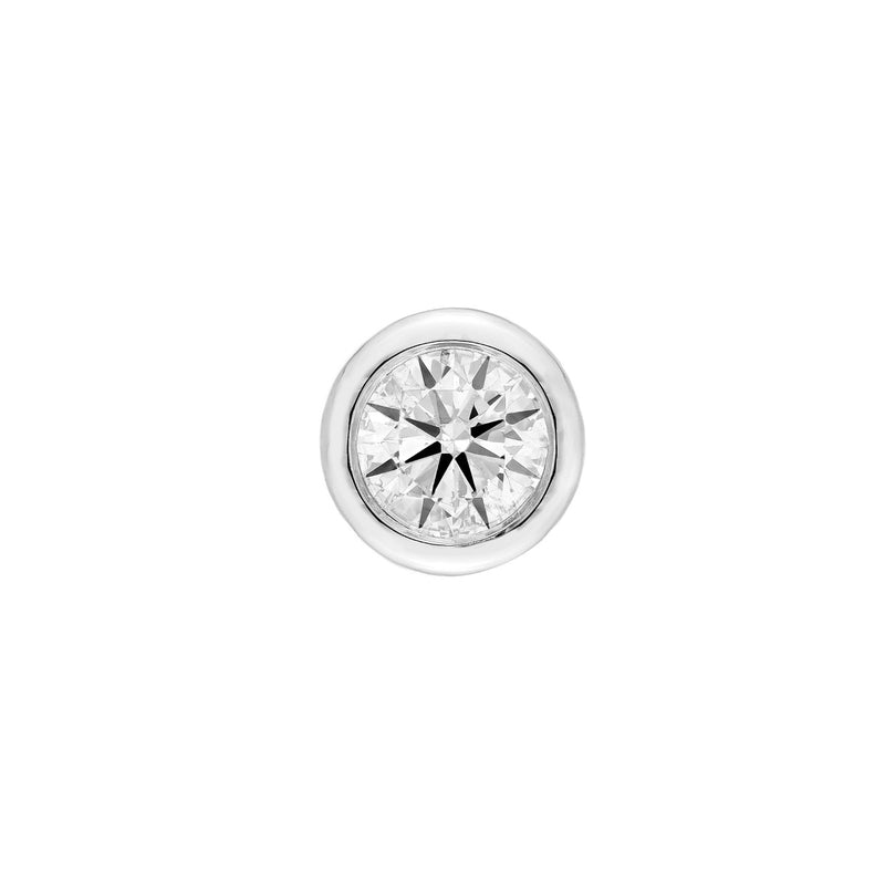 14K Gold Diamond Martini Bezel Stud Earrings