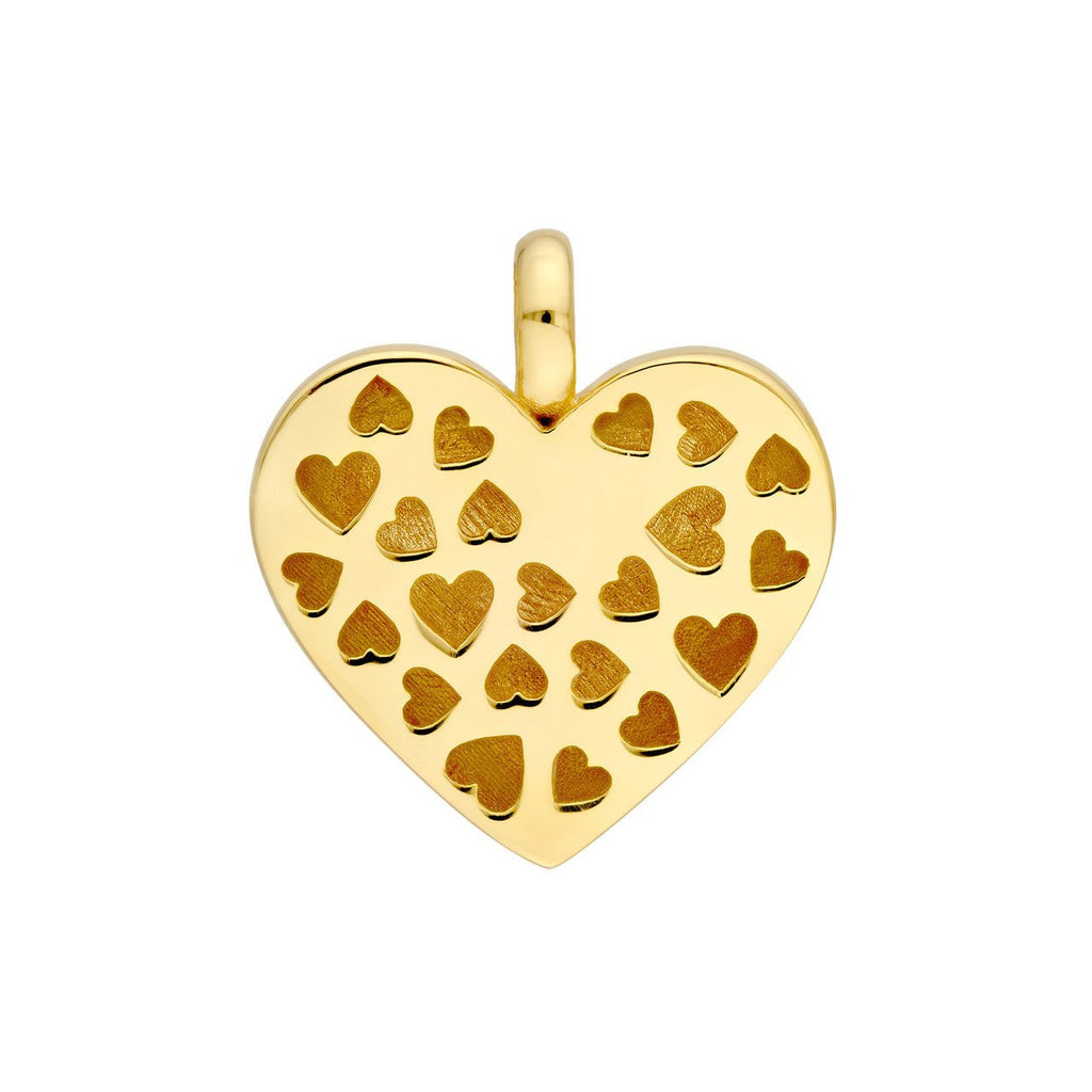 14K Gold Heart Charm Pendant