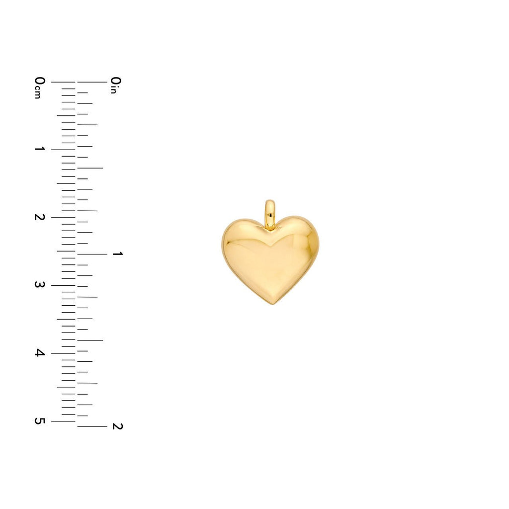 14K Gold Heart Charm Pendant