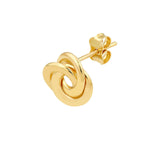 14K Gold Open Tri Knot Love Stud Earrings