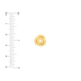 14K Gold Open Tri Knot Love Stud Earrings