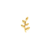14K Gold Leaf Branch Stud Earrings