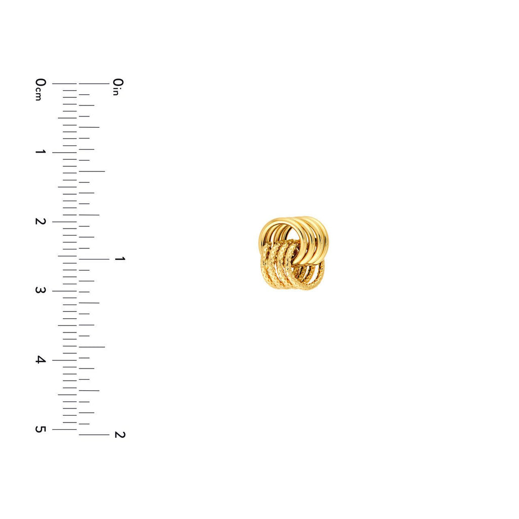 14K Gold Multi Love Knot Stud Earrings