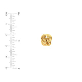 14K Gold Multi Love Knot Stud Earrings