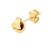 14K Gold Tri Knot Love Stud Earrings