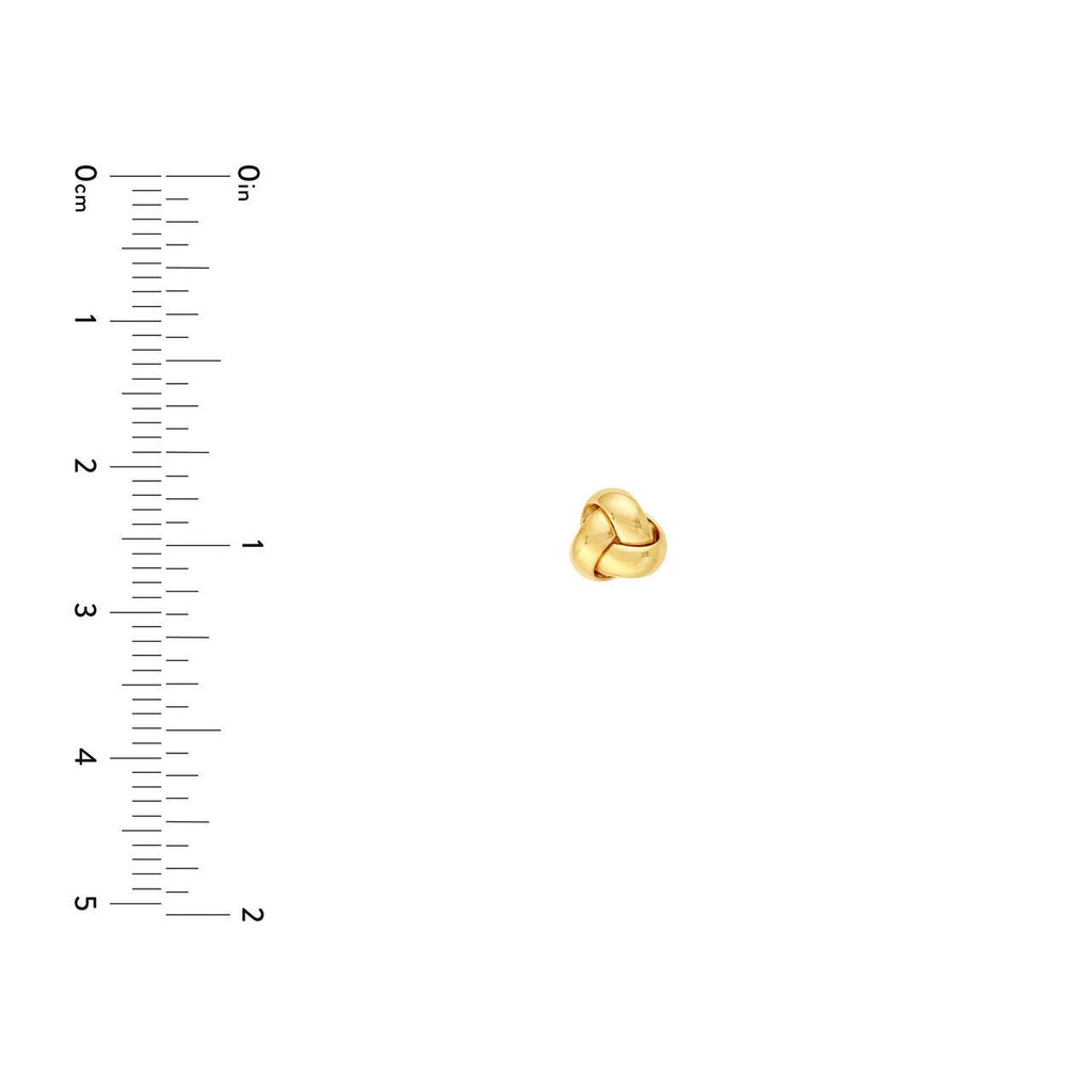 14K Gold Tri Knot Love Stud Earrings