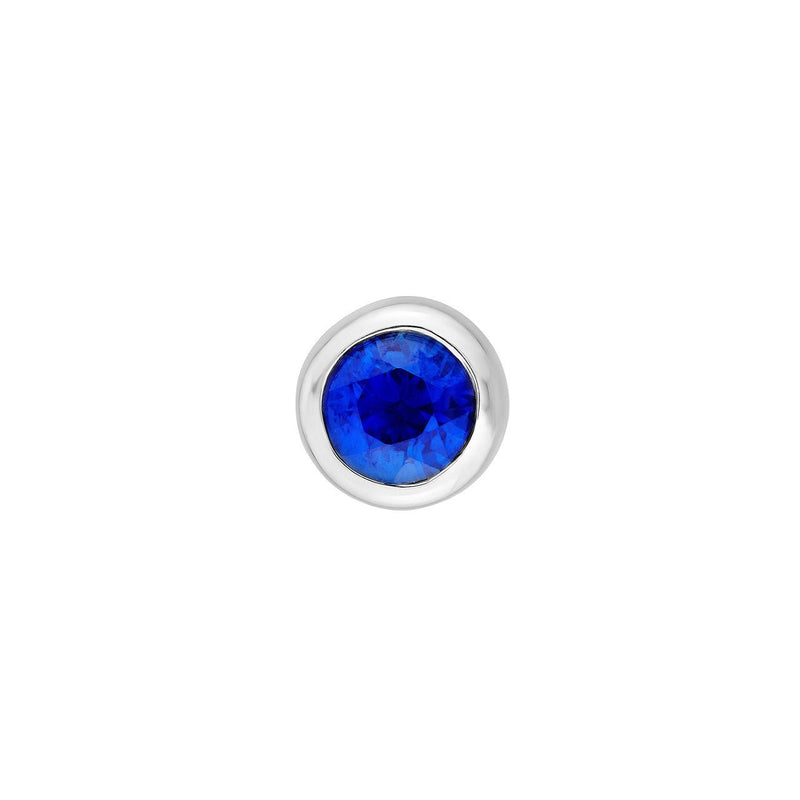 14K Gold 3MM Blue Sapphire Stud Earrings