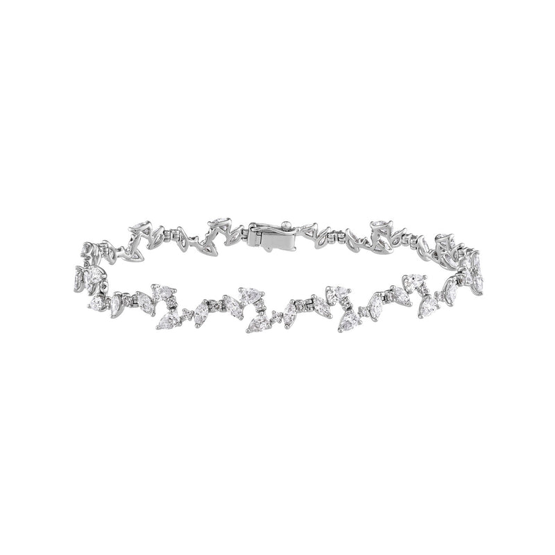 14K Gold Diamond Blossom Bracelet