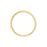 14K Gold Curve Ribbed Band