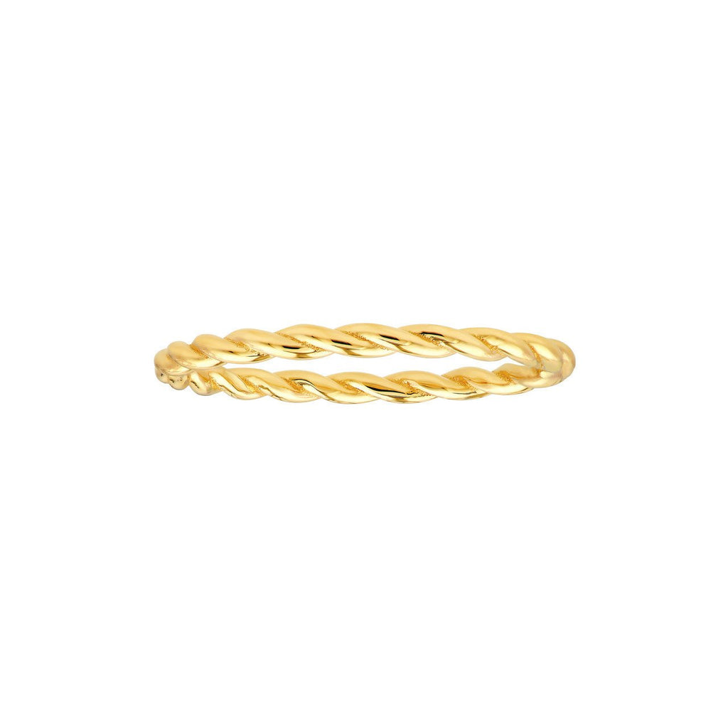 14K Gold Twisted Rope Band