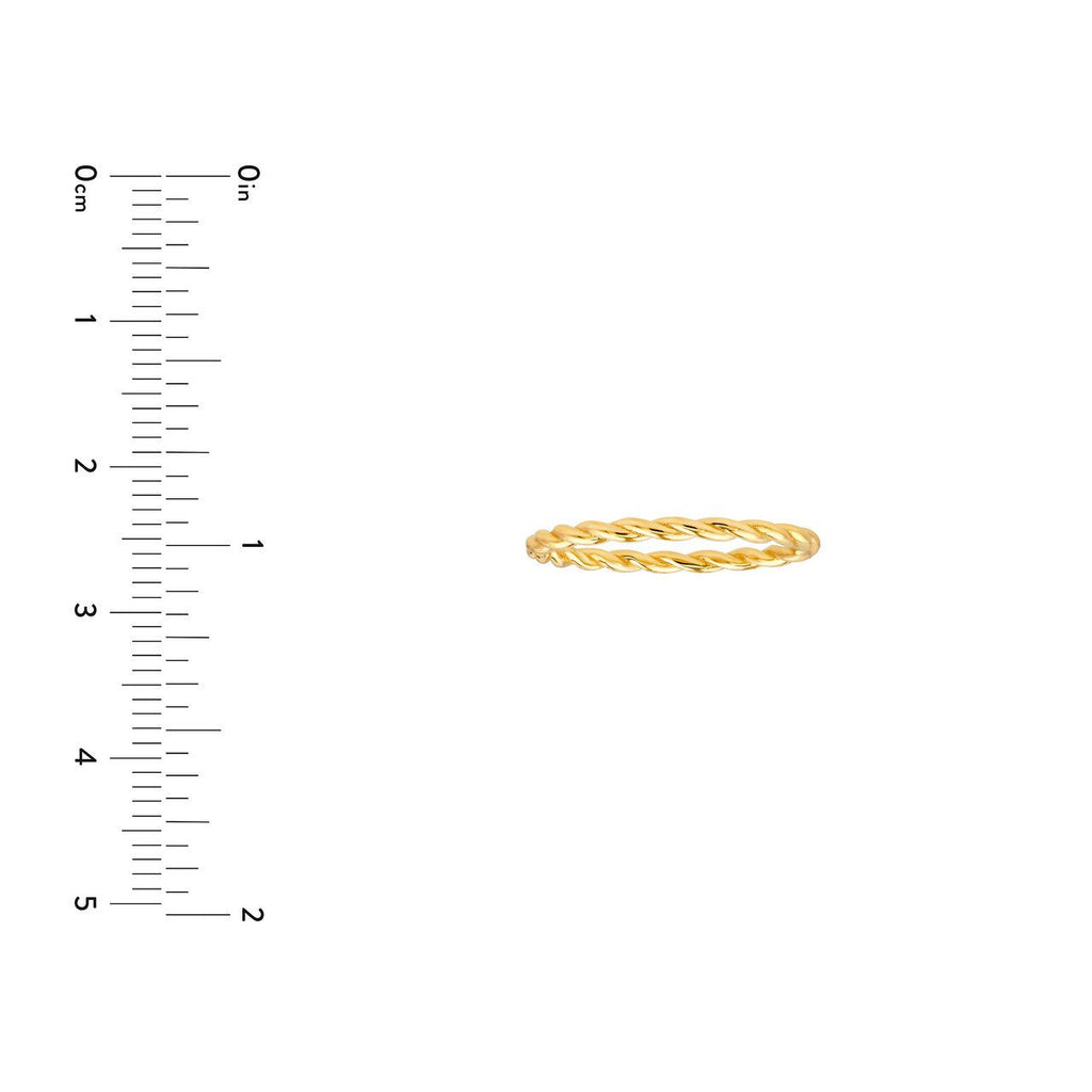 14K Gold Twisted Rope Band