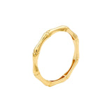 14K Gold Dainty Bamboo Band