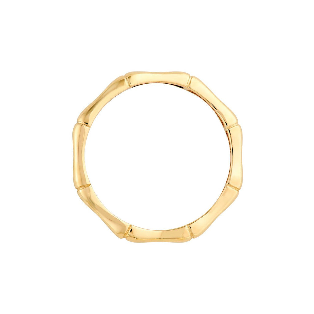 14K Gold Dainty Bamboo Band