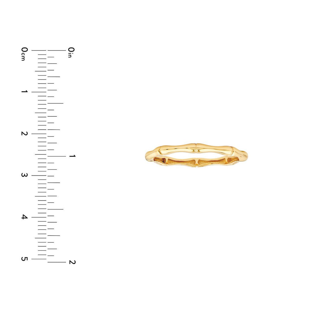 14K Gold Dainty Bamboo Band