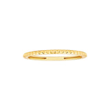 14K Gold Diamond Cut Mini Ribbed Band