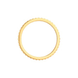 14K Gold Diamond Cut Mini Ribbed Band