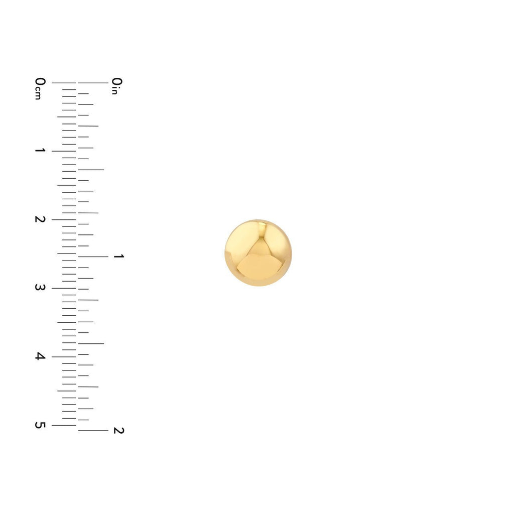 14K Gold 10MM Ball Stud Earrings