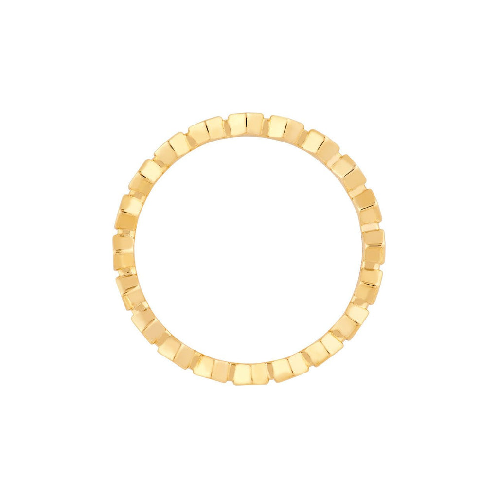 14K Gold Hexagonal Fashion Band