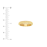 14K Gold Textured Snake Band