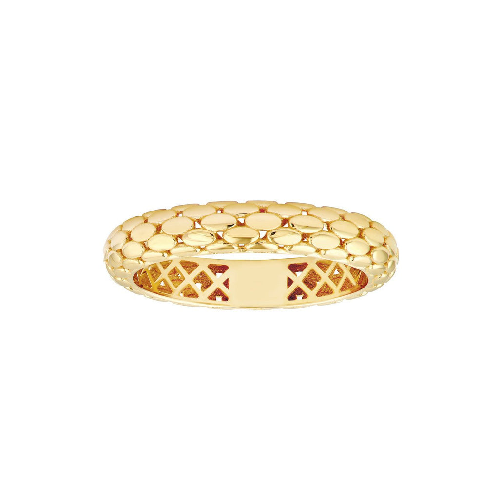 14K Gold Woven Scale Band