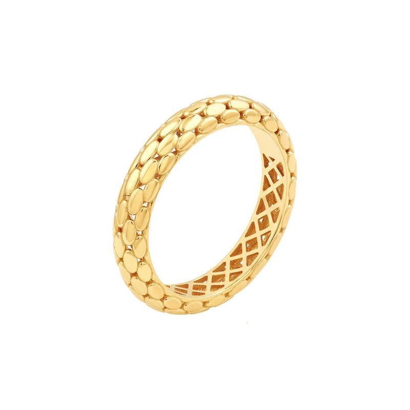 14K Gold Woven Scale Band