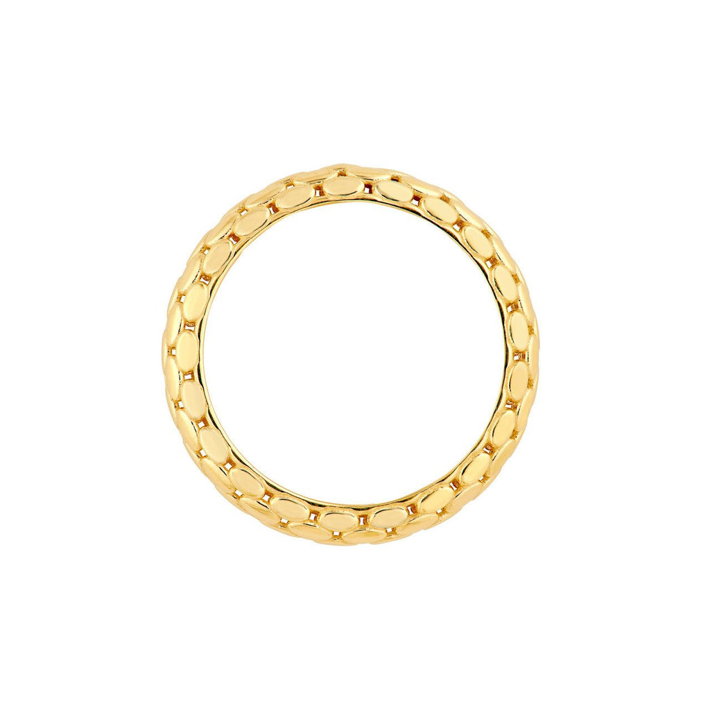 14K Gold Woven Scale Band