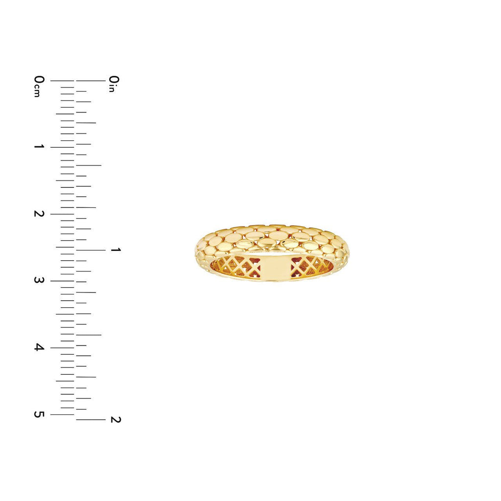 14K Gold Woven Scale Band