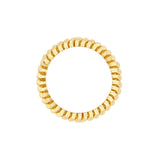 14K Gold Wavy Curve Ribbed Band