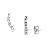 14K Gold Graduated Diamond Stud Earrings