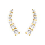 14K Gold Graduated Diamond Stud Earrings