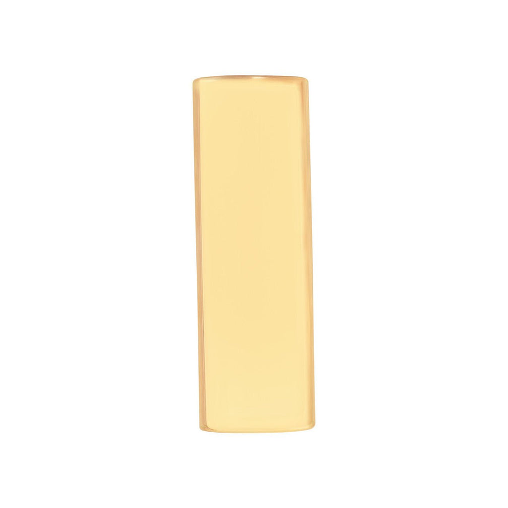 14K Gold Thin Curved Bar Stud Earrings