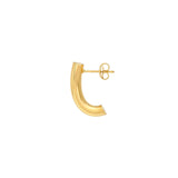 14K Gold Round Round 4MM J Hoop Earrings