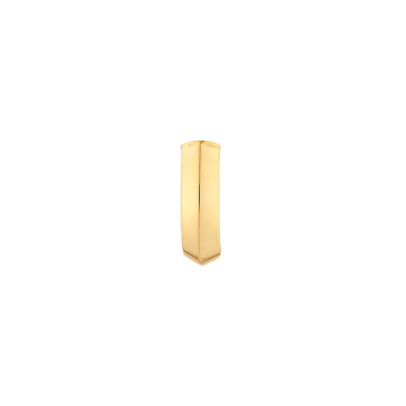14K Gold Beveled J Hoop Earrings