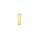 14K Gold 4MM Flat Oval Tube J Hoop Earrings