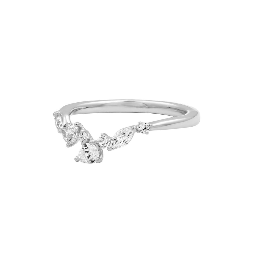 14K Gold Diamond Blossom Ring